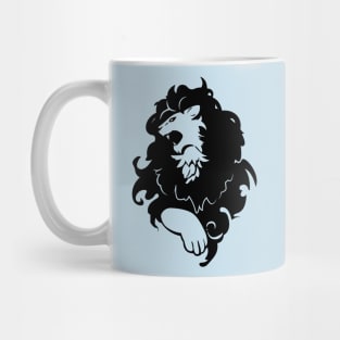 Blue Lions (Black & White) Mug